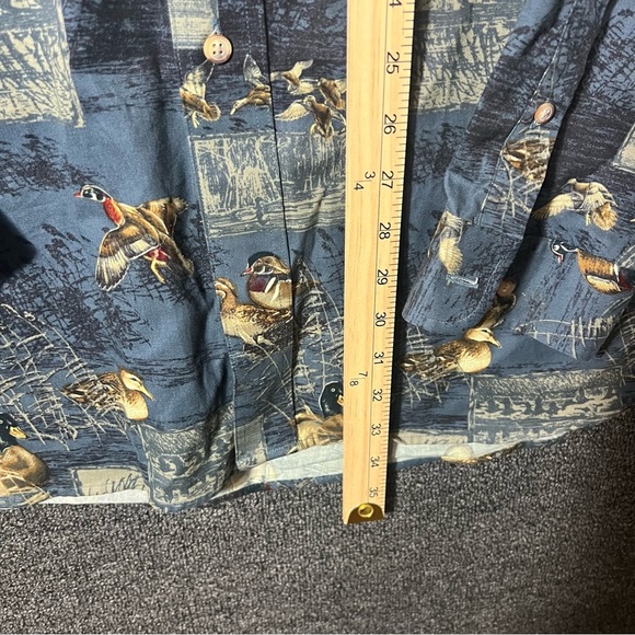 North River Outfitters Men's Blue Duck Patterned Shirt 100% Cotton, Xxl - Picture 4 of 7